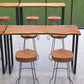 Industrial Solid Wood Bar/Dinette Table Indoor Natural Sled Cocktail Bar Table