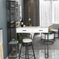 2-Drawer Modern Steel Bar Dining Table White Stone Top Indoor Bistro Table with Wine Rack Clearhalo 'Bar Furniture' 'Bar Tables' 'bar_tables' 'furn' 'furn_bar_tables' 'Furniture' 'furniture_bar_tables' 'Kitchen & Dining Furniture' 1200x1200_d4308f0e-813f-4517-83ef-019baac1c06e