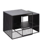 Ensemble de Table basse gigogne carrée, cadre en métal, Table de Cocktail basse avec étagère