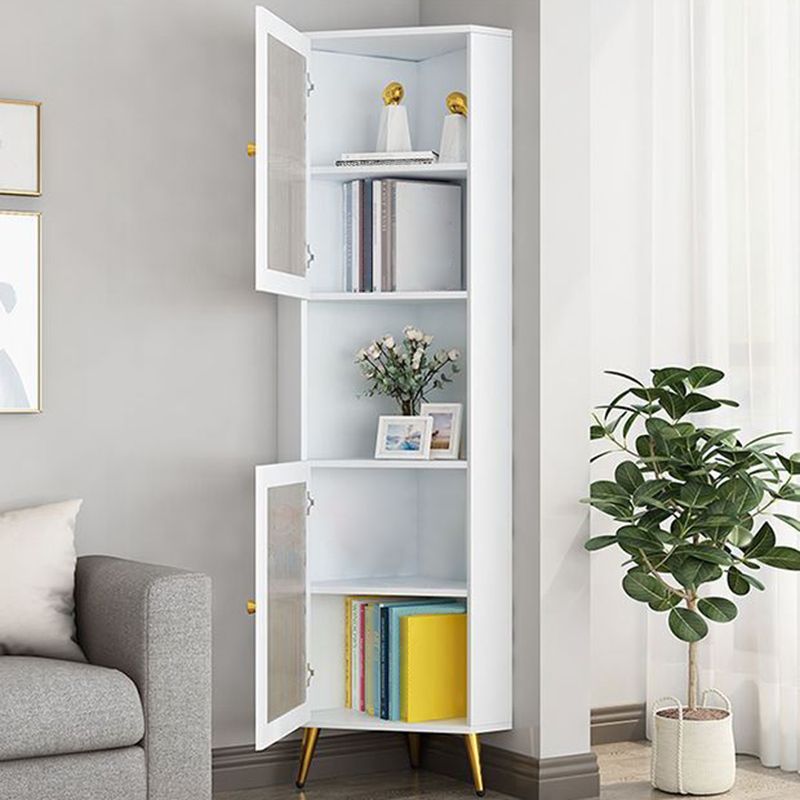 Corner Wood Accent Cabinet with 2 Door Contemporary Side Cabinet Clearhalo 'Cabinets & Chests' 'cabinets_chests' 'furn' 'furn_cabinets_chests' 'Furniture' 'Living Room Furniture' 1200x1200_d43326e9-f53b-464e-b851-ea81be38c477