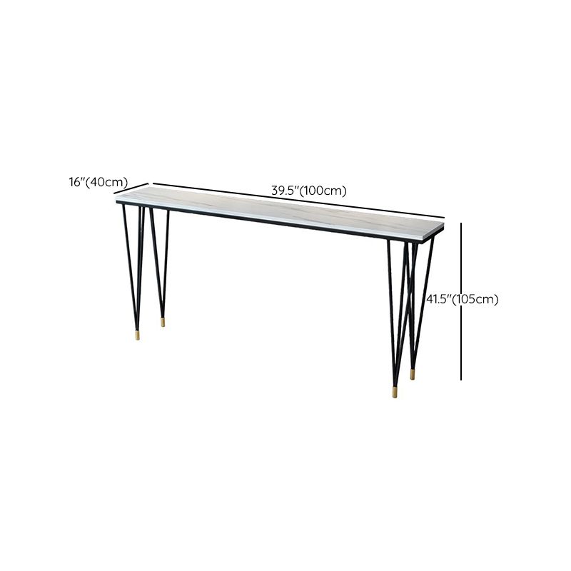 Modern Bar-height Table Stone Top Bistro Pub Table with Four Legs Clearhalo 'Bar Furniture' 'Bar Tables' 'bar_tables' 'furn' 'furn_bar_tables' 'Furniture' 'Kitchen & Dining Furniture' 1200x1200_d4336b66-f3d4-4530-b22f-b2b908f79206