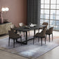 Contemporary Rectangular Dining Table Set 1/2/5/7 Pieces Dinette Set for Home