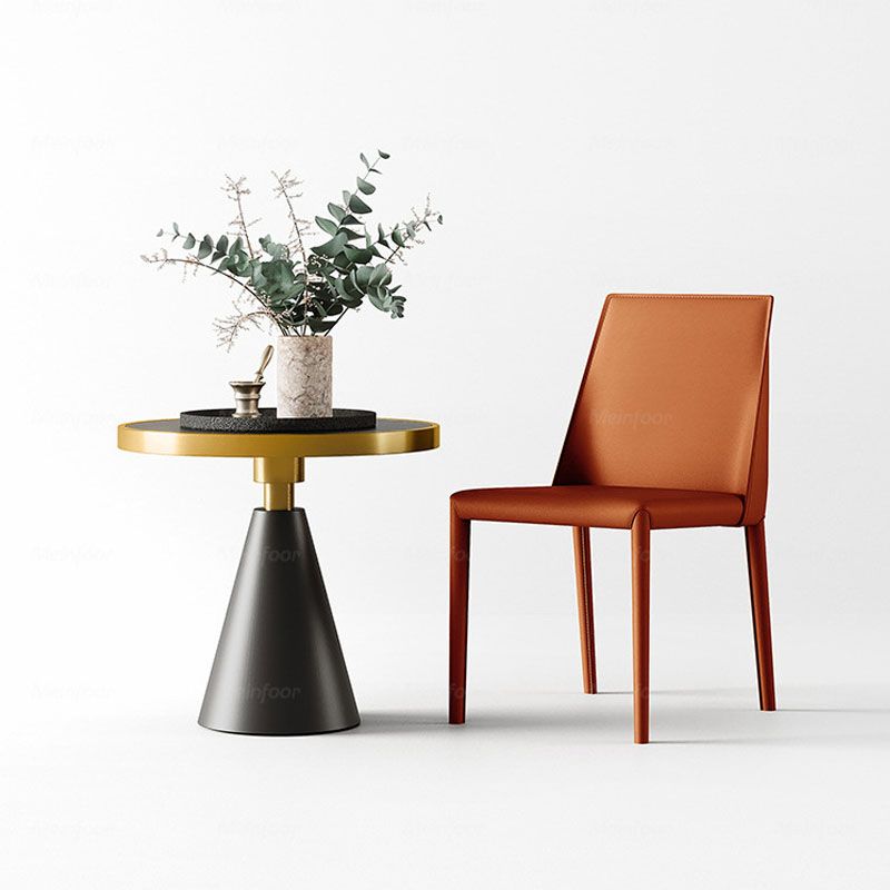 Metal Leather Industrial Dining Side Chairs Dining Room Solid Back Chair (Set of 2) Clearhalo ' kitchen&dining_furn' 'Dining Chairs' 'Dining Tables & Seating' 'dining_chair' 'furn' 'furn_dining_chair' 'Furniture' 'furniture_dining_chair' 'Kitchen & Dining Furniture' 'kitchen' 1200x1200_d43647eb-ffd7-44ff-b86f-18ccd356c9a2