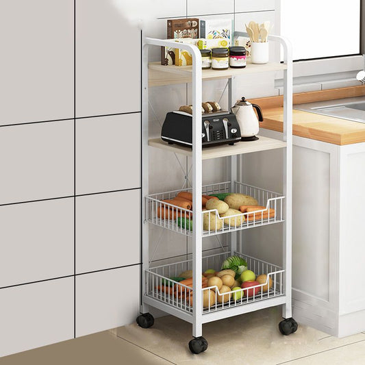 14.1" Wide Modern Bookcase Wood and Metal Multi Tiers Standard Shelf Bookcase for Office