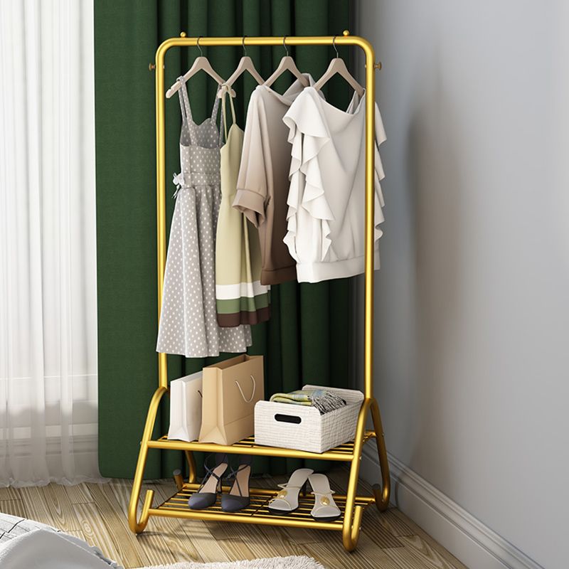 Estantería de almacenamiento de riel colgante enmarcado de metal de Glam Hall