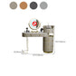 15.74" Wide Vanity Tables Stone Makeup Table with 6 Storage Drawers