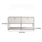 13.8"W Sideboard Table Modern White Engineered Wood Credenza for Home