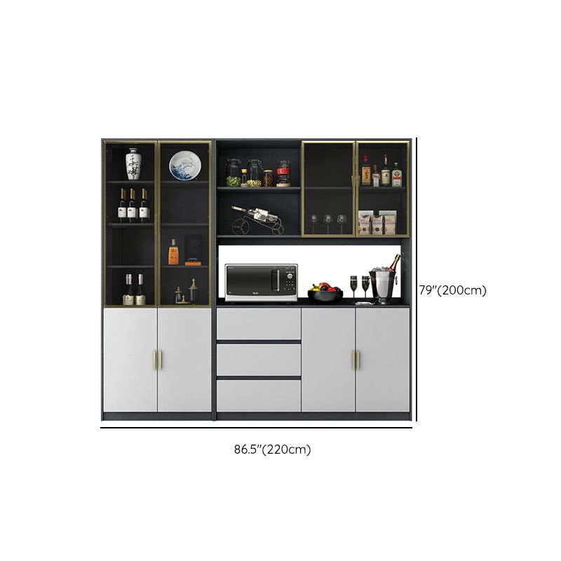 Modern Freestanding Manufactured Wood Wine Bottle Rack with Shelf Clearhalo 'furn' 'furn_wine_racks' 'Furniture' 'Kitchen & Dining Furniture' 'Wine Racks' 'wine_racks' 1200x1200_d43ad618-35b3-44b4-8887-ef7dc531358d
