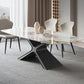 Metal Traditional Luxury Rectangle Table Sintered Stone Top Indoor Table with Pedestal Clearhalo ' dining_table' 'Dining Tables & Seating' 'Dining Tables' 'furn' 'furn_dining_table' 'Furniture' 'furniture_dining_table' 'Kitchen & Dining Furniture' 'kitchen&dining_furn' 'kitchen' 'kitchen_dining_table' 1200x1200_d43afa67-1021-4d55-a531-f373339ebf2b
