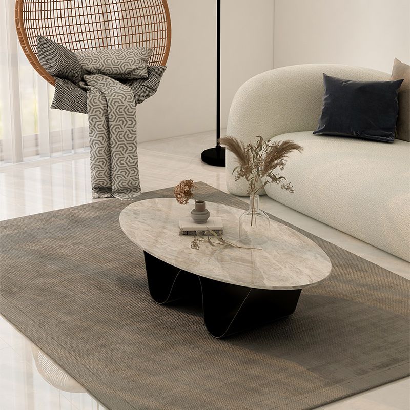 Glam Abstracts Cocktail Table Oval Coffee Cocktail Table for Home Clearhalo 'Coffee & Accent Tables' 'Coffee Tables' 'coffee_tables' 'furn' 'furn_coffee_tables' 'Furniture' 'Living Room Furniture' 1200x1200_d43b3404-4043-4f29-a640-95d6ea6a2c0e