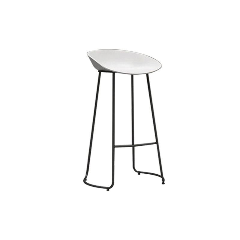 Industrial Plastic Bar Stool Armless Dining Stool with Metal Base Clearhalo 'Bar Furniture' 'Bar Stools' 'bar_stools' 'furn' 'furn_bar_stools' 'Furniture' 'Kitchen & Dining Furniture' 1200x1200_d43babcb-7771-4d93-b9b9-0cf9494cda39