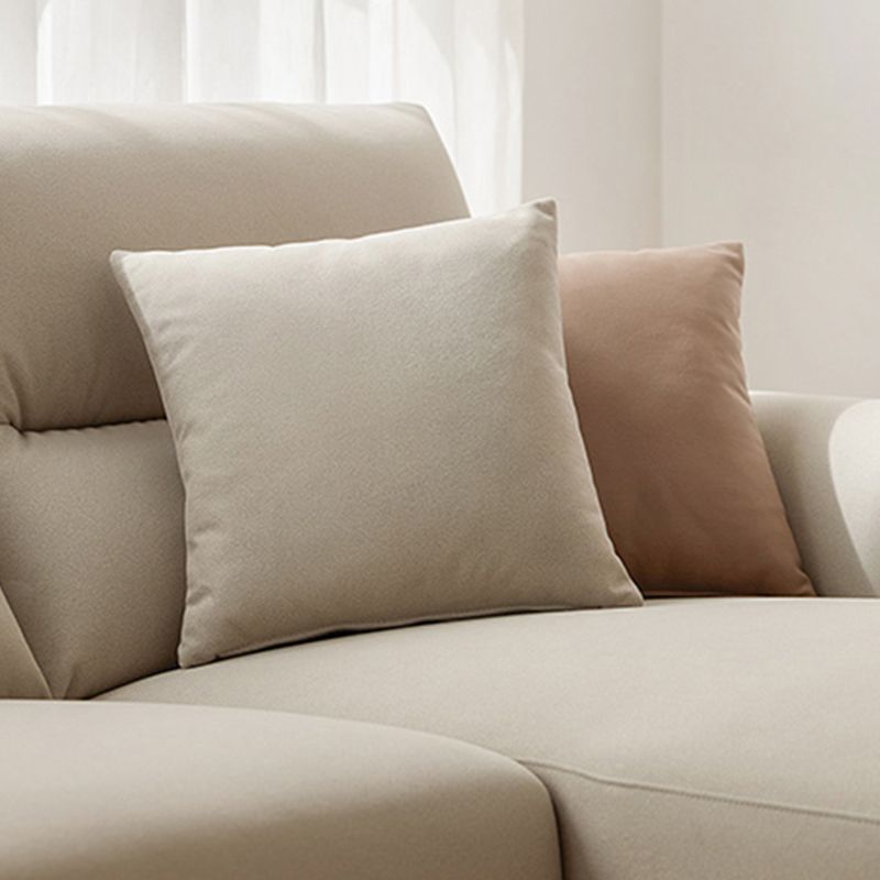Contemporary Sewn Pillow Back Square Arm Sofa For Living Room