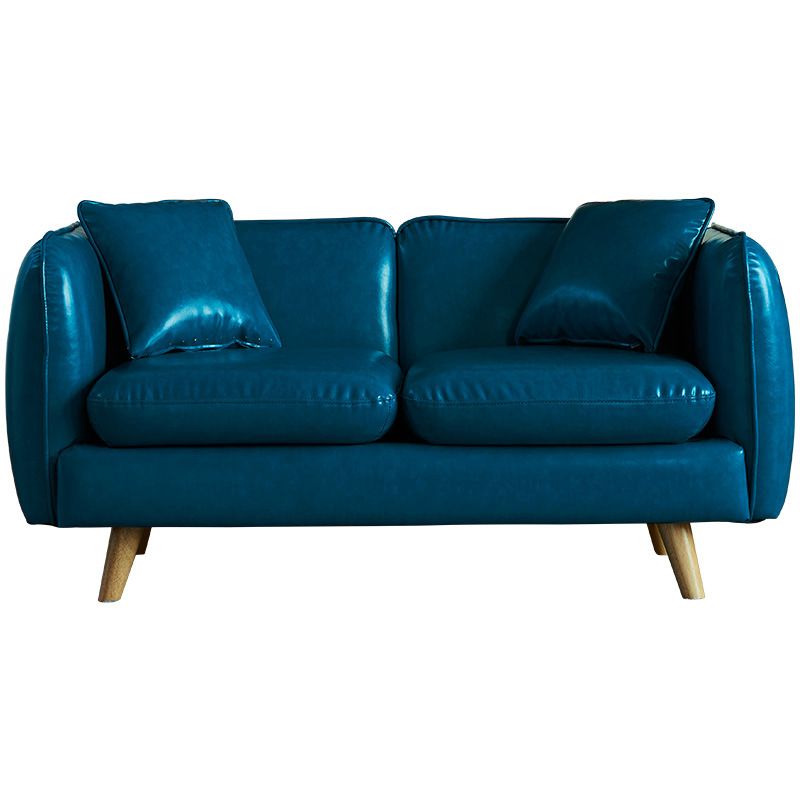 Tuxedo Arm Sofa Nordic 30.31" D x 25.2" H Faux Leather Seating Clearhalo 'furn' 'furn_sofas' 'Furniture' 'furniture_sofas' 'kitchen' 'kitchen_sofas' 'Living Room Furniture' 'Sofa' 'sofas' 1200x1200_d43d8ba5-f989-47b2-8f2e-3fbd17f1cfe2