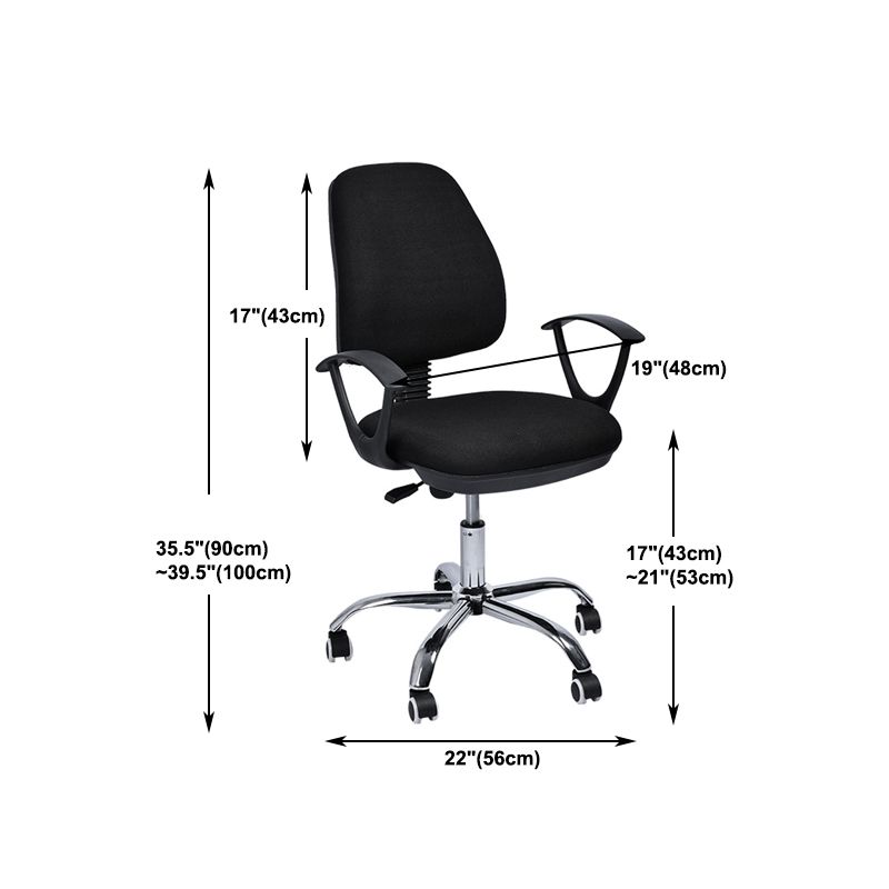 Contemporary Arm Chair Adjustable Seat Height Fixed Arms Black Office Chair Clearhalo 'furn' 'furn_office_chair' 'Furniture' 'Office Chairs' 'Office Furniture' 'office_chair' 1200x1200_d440ed43-5ed9-4718-bed1-c61cd8dbac8d