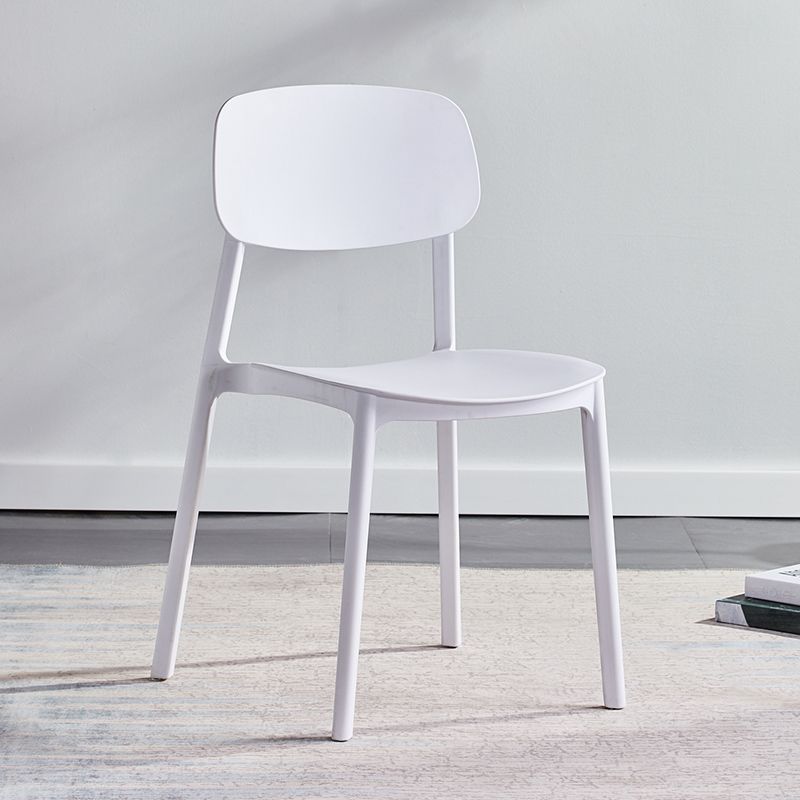 Scandinavian Conference Room Stacking Side Chair Matte Finish Plastic Dining Chair Clearhalo 'Dining Chairs' 'Dining Tables & Seating' 'dining_chair' 'furn' 'furn_dining_chair' 'Furniture' 'Kitchen & Dining Furniture' 1200x1200_d4411b6b-cd93-4953-a13b-b0542967a094