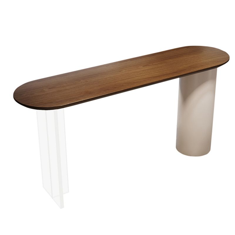 Contemporary Double Pedestal Bar Dining Table Solid Wood Dining Table Clearhalo 'Bar Furniture' 'Bar Tables' 'bar_tables' 'furn' 'furn_bar_tables' 'Furniture' 'Kitchen & Dining Furniture' 1200x1200_d44417c2-ce5b-4cd0-a7b0-c7694389bca2