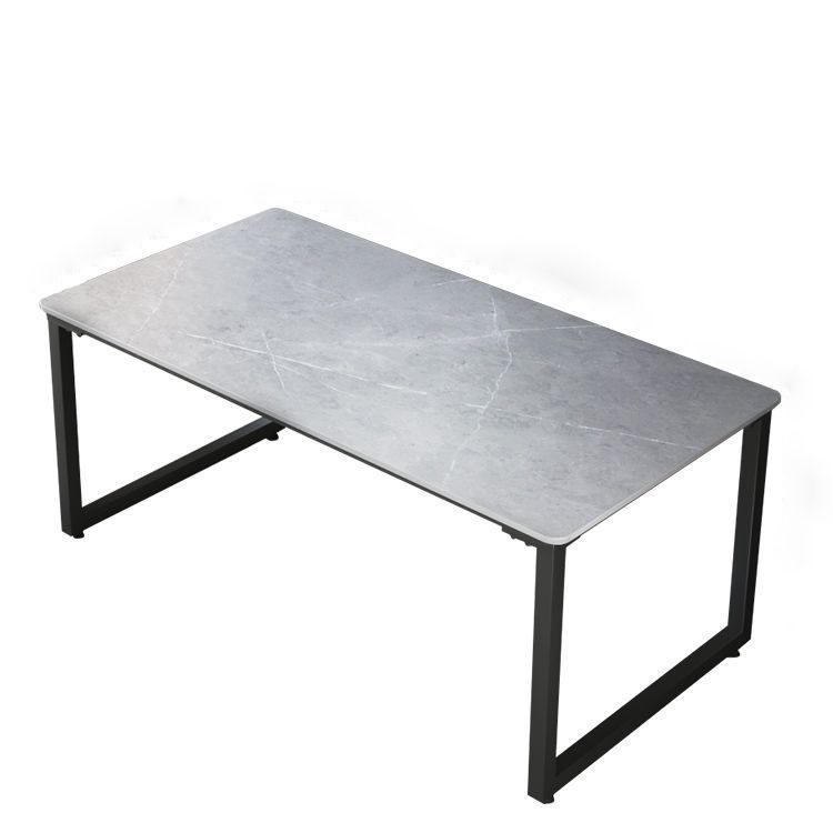 Home Rectangular Computer Desk with H-Shape Metal Legs Office Desk Clearhalo 'furn' 'furn_office_desk' 'Furniture' 'Office Desks' 'Office Furniture' 'office_desk' 1200x1200_d4455636-3f02-48dd-9a56-5a49bcf5a88b