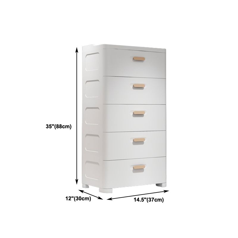 Grijze/witte lingerie kist eigentijdse plastic kist met laden voor slaapkamer