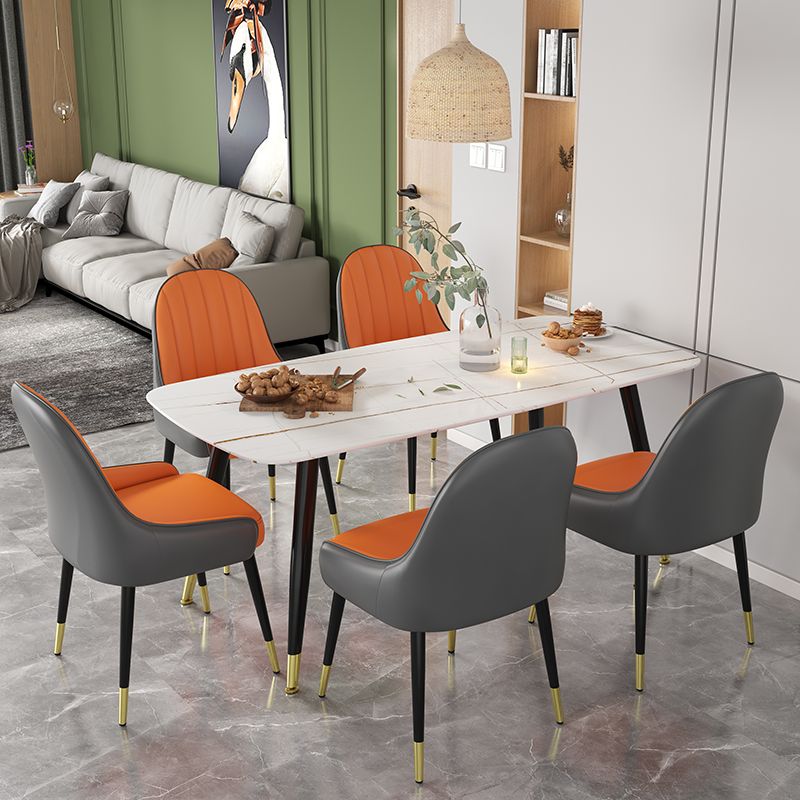 Indoor Scandinavian Arm Chair Parsons Back Metal Upholstered Dining Room Chair Clearhalo ' kitchen&dining_furn' 'Dining Chairs' 'Dining Tables & Seating' 'dining_chair' 'furn' 'furn_dining_chair' 'Furniture' 'furniture_dining_chair' 'Kitchen & Dining Furniture' 'kitchen' 1200x1200_d4479b6b-ccbf-4d9e-8efb-3b22b6d79304