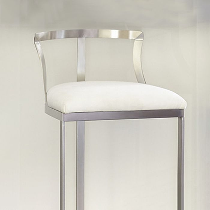 Glam Style Upholstered Counter Height Stool Metal Bar Stool Bar Stool Clearhalo 'Bar Furniture' 'Bar Stools' 'bar_stools' 'furn' 'furn_bar_stools' 'Furniture' 'Kitchen & Dining Furniture' 1200x1200_d44c0edc-674e-42b8-b543-e699441da13f