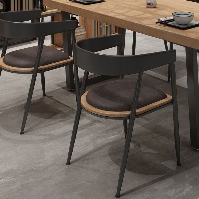 Industrial Style Solid Wood Dining Table Brown Rectangle Sled Base Table for Dinning Room Clearhalo ' dining_table' 'Dining Tables & Seating' 'Dining Tables' 'furn' 'furn_dining_table' 'Furniture' 'furniture_dining_table' 'Kitchen & Dining Furniture' 'kitchen&dining_furn' 'kitchen' 'kitchen_dining_table' 1200x1200_d44c4857-a4fe-4773-9dbb-318dfcb28fb9