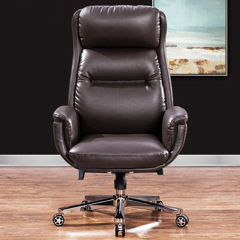 Contemporary PU Computer Chair High Back Swivel Managers Chair Clearhalo 'furn' 'furn_office_chair' 'Furniture' 'Office Chairs' 'Office Furniture' 'office_chair' 1200x1200_d44cfecc-dadf-4c42-bed3-e2951e6ed5d6