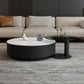 Round Stone Top Coffee Table Mid-Century Modern Cocktail Table Clearhalo 'Coffee & Accent Tables' 'Coffee Tables' 'coffee_tables' 'furn' 'furn_coffee_tables' 'Furniture' 'Living Room Furniture' 1200x1200_d44de7e4-e642-4b43-9c79-afd7838caf2f
