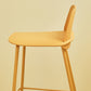 Modern Backrest Armless Counter Stool Iron Bar Stool with Plastic Cushion