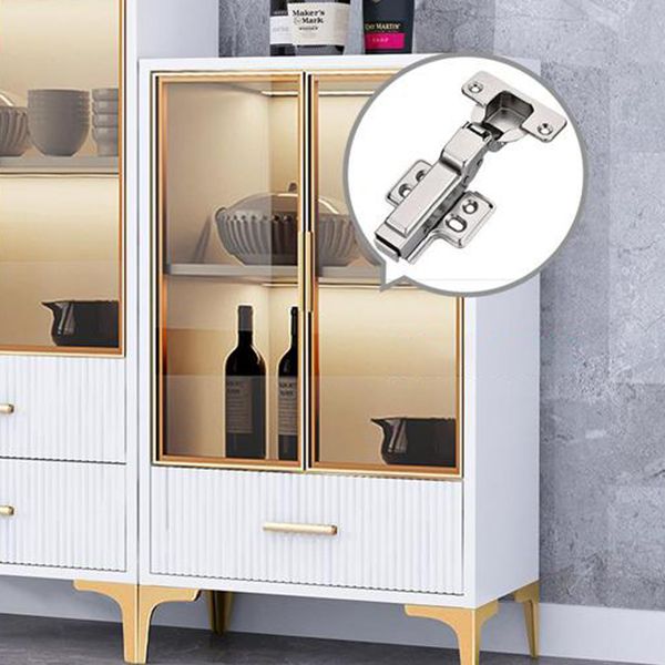 Glam -stijl dressoir gemanipuleerde houten opbergboogboard met glazen deuren