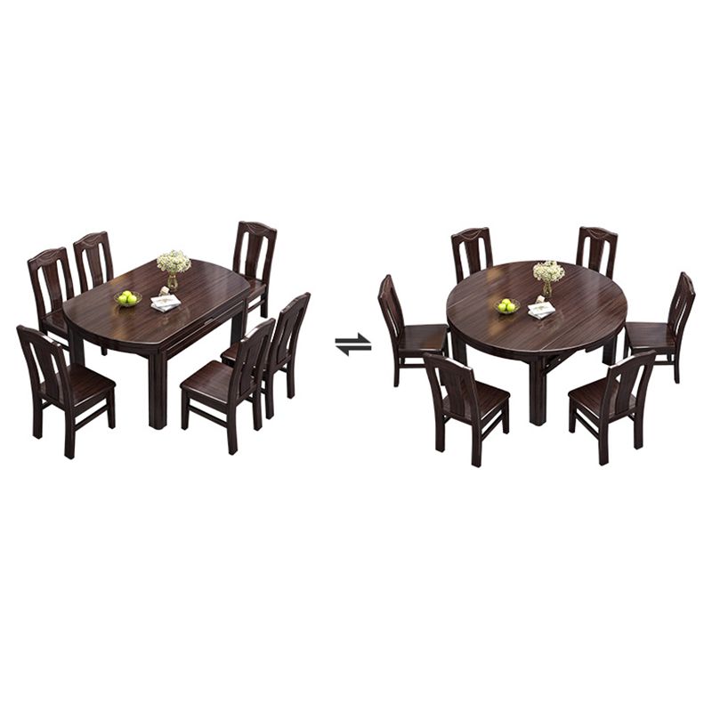 Extendable DiningTable Set 5/7/9 Pieces with Wood Base Kitchen Furniture Set Clearhalo 'Dining Room Sets' 'Dining Tables & Seating' 'dining_room_set' 'furn' 'furn_dining_room_set' 'Furniture' 'Kitchen & Dining Furniture' 1200x1200_d4524448-f5bb-4db6-a681-927cd6aa8285