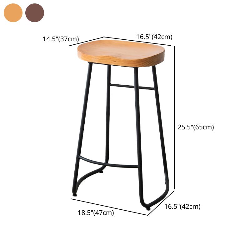Contemporary Backless Solid Wood Bar Stool Matte Finish Indoor Stool Clearhalo 'Bar Furniture' 'Bar Stools' 'bar_stools' 'furn' 'furn_bar_stools' 'Furniture' 'furniture_bar_stools' 'Kitchen & Dining Furniture' 1200x1200_d453be4b-722b-4810-aaec-575b0298e192