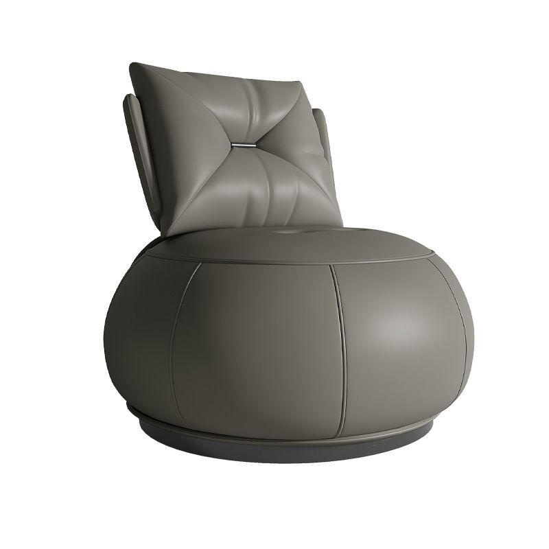 Solid Color Lounge Chair Living Room Round Base Side Fixed Back Chair Clearhalo 'Accent Chairs' 'accent_chairs' 'Chairs & Seating' 'furn' 'furn_accent_chairs' 'Furniture' 'Living Room Furniture' 1200x1200_d454869c-d373-48ac-baf3-eadfd99ff5e3