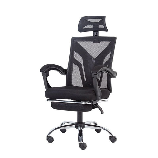 Silla de computadora moderna silla de brazos fijos silla de malla ergonómica