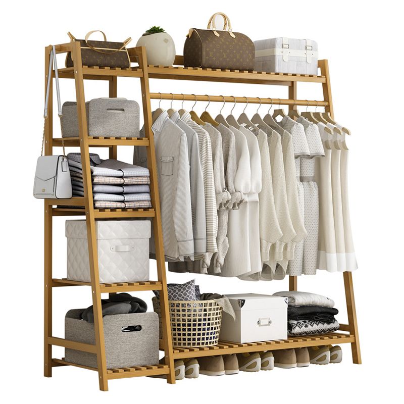 Modern Coat Rack Wooden Storage Shelf Coat Hanger Entryway Kit Clearhalo 'Entry & Mudroom Furniture' 'furn' 'furn_hall_tree_coat_racks' 'Furniture' 'Hall Trees & Coat Racks' 'hall_tree_coat_racks' 1200x1200_d4567fef-3791-4475-942c-0f5790fbe7cc