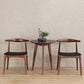 Contemporary Style Real Leather Dining Chairs Open Back Dining Side Chair