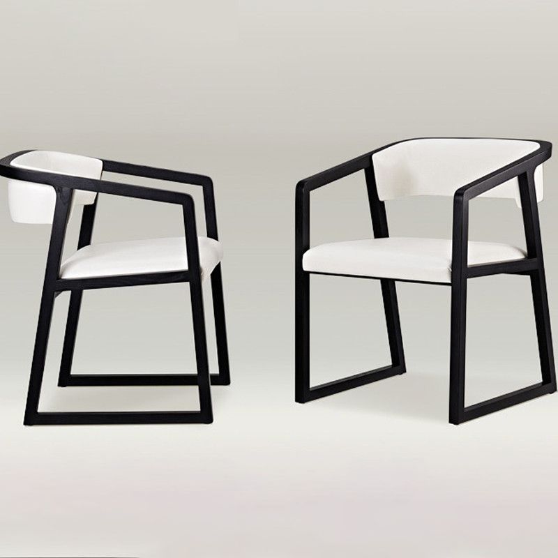 Home Wood Traditional Dining Chair Open Back Dining Side Chair with Arm Clearhalo ' kitchen&dining_furn' 'Dining Chairs' 'Dining Tables & Seating' 'dining_chair' 'furn' 'furn_dining_chair' 'Furniture' 'furniture_dining_chair' 'Kitchen & Dining Furniture' 'kitchen' 1200x1200_d457d365-6de6-4513-9cd8-c10fa6401a03