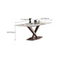 Luxury Sintered Stone Dining Table Rectangle Table with Gold Metal Pedestal Base Clearhalo ' dining_table' 'Dining Tables & Seating' 'Dining Tables' 'furn' 'furn_dining_table' 'Furniture' 'furniture_dining_table' 'Kitchen & Dining Furniture' 'kitchen&dining_furn' 'kitchen' 'kitchen_dining_table' 1200x1200_d4586b65-39ac-4662-be95-6b352c7e7e5f