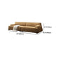 Contemporary Recessed Arm Sofa Tight Back Standard Sofa for Living Room