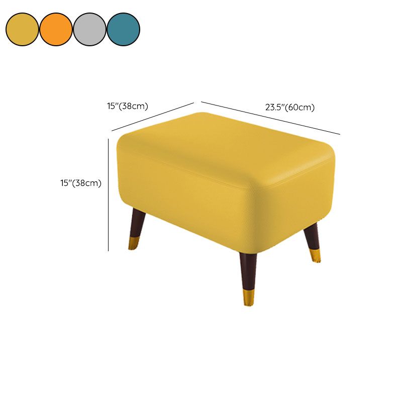 Poot-tabliers rectangle Véritable tabouret de pied en cuir, 14,82 pouces de hauteur