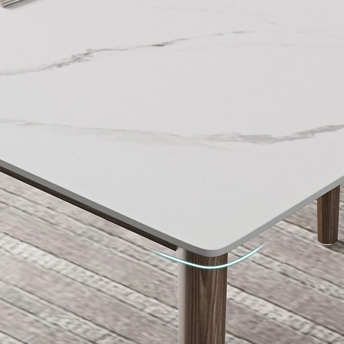 1/4/5/7 Pcs Walnut Wood Modern Dining Set with Sintered Stone Table Dinette Set Clearhalo 'Dining Room Sets' 'Dining Tables & Seating' 'dining_room_set' 'furn' 'furn_dining_room_set' 'Furniture' 'furniture_dining_room_set' 'Kitchen & Dining Furniture' 'kitchen&dining_furn' 'kitchen' 1200x1200_d4598f73-9f60-4d77-9b60-47f570183a97