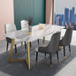 Glam 1/4/5 Pieces Dining Set Rectangle Stone Dining Table for Dining Room Clearhalo 'Dining Room Sets' 'Dining Tables & Seating' 'dining_room_set' 'furn' 'furn_dining_room_set' 'Furniture' 'furniture_dining_room_set' 'Kitchen & Dining Furniture' 'kitchen&dining_furn' 'kitchen' 1200x1200_d45a3dee-d6ba-41a7-84fa-0dbefbf07bb7