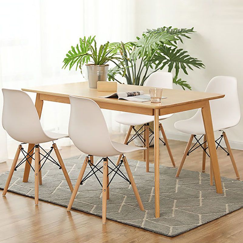 Contemporary Style Kitchen Chairs Dining Armless Side Chairs with Wooden Legs Clearhalo ' kitchen&dining_furn' 'Dining Chairs' 'Dining Tables & Seating' 'dining_chair' 'Furniture' 'furniture_dining_chair' 'Kitchen & Dining Furniture' 'kitchen' 1200x1200_d45aaf58-30af-4ff8-abdc-c51c560aaf71