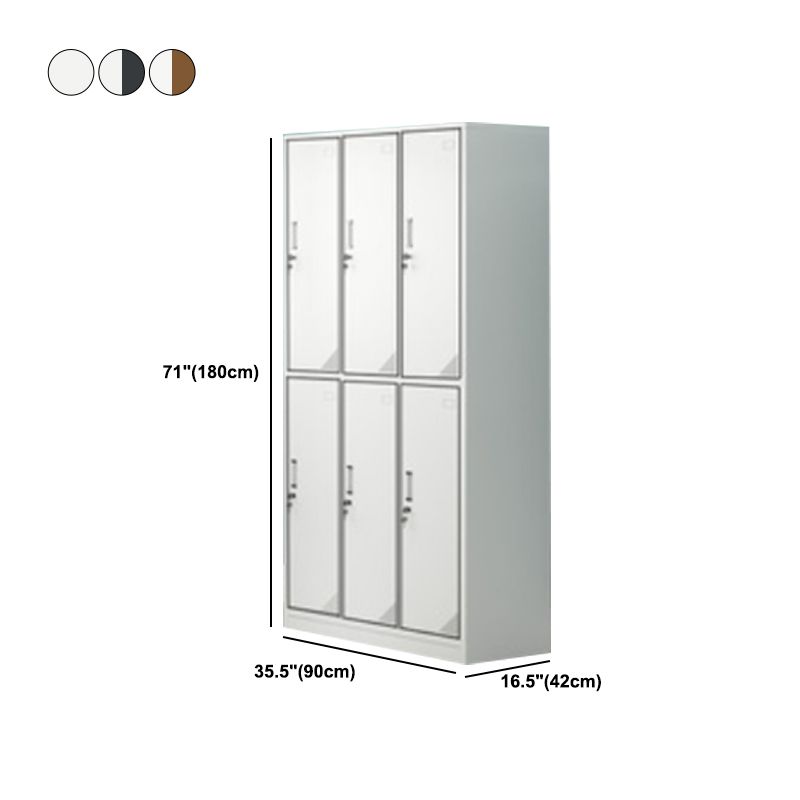 Contemporary Steel Storage Cabinet Hinged Wardrobe Armoire for Home Clearhalo 'Armoires & Wardrobes' 'armoires_wardrobes' 'Bedroom Furniture' 'furn' 'furn_armoires_wardrobes' 'Furniture' 1200x1200_d45ba521-5505-4d89-8ae5-a8163aa305be