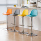 Living Room Nordic Liftable Barstool Leather Bar Stool with Silver Base Clearhalo 'Bar Furniture' 'Bar Stools' 'bar_stools' 'furn' 'furn_bar_stools' 'Furniture' 'Kitchen & Dining Furniture' 1200x1200_d45c088a-eece-43e2-a8a6-53a3eea828c1