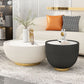 Moderne stijl ronde salontafel Stone Top koffiecocktailtafel