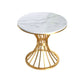 Contemporary Dining Table with Metal Pedestal Base White Top Table for Home Clearhalo 'Dining Tables & Seating' 'Dining Tables' 'dining_table' 'furn' 'furn_dining_table' 'Furniture' 'Kitchen & Dining Furniture' 1200x1200_d45f6887-6fee-425e-be53-54366f5308ec