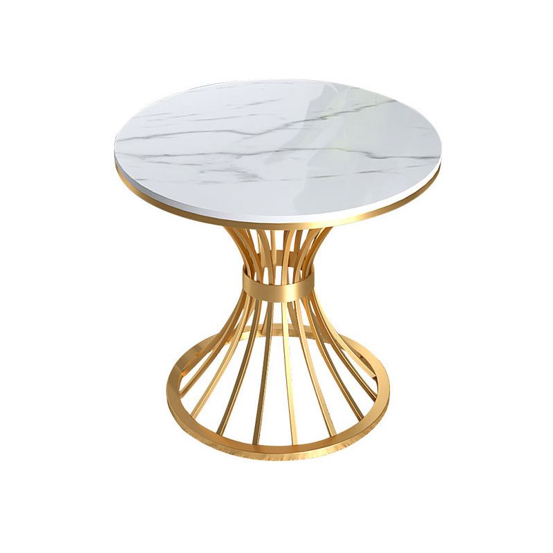 Contemporary Dining Table with Metal Pedestal Base White Top Table for Home Clearhalo 'Dining Tables & Seating' 'Dining Tables' 'dining_table' 'furn' 'furn_dining_table' 'Furniture' 'Kitchen & Dining Furniture' 1200x1200_d45f6887-6fee-425e-be53-54366f5308ec