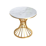 Contemporary Dining Table with Metal Pedestal Base White Top Table for Home Clearhalo 'Dining Tables & Seating' 'Dining Tables' 'dining_table' 'furn' 'furn_dining_table' 'Furniture' 'Kitchen & Dining Furniture' 1200x1200_d45f6887-6fee-425e-be53-54366f5308ec