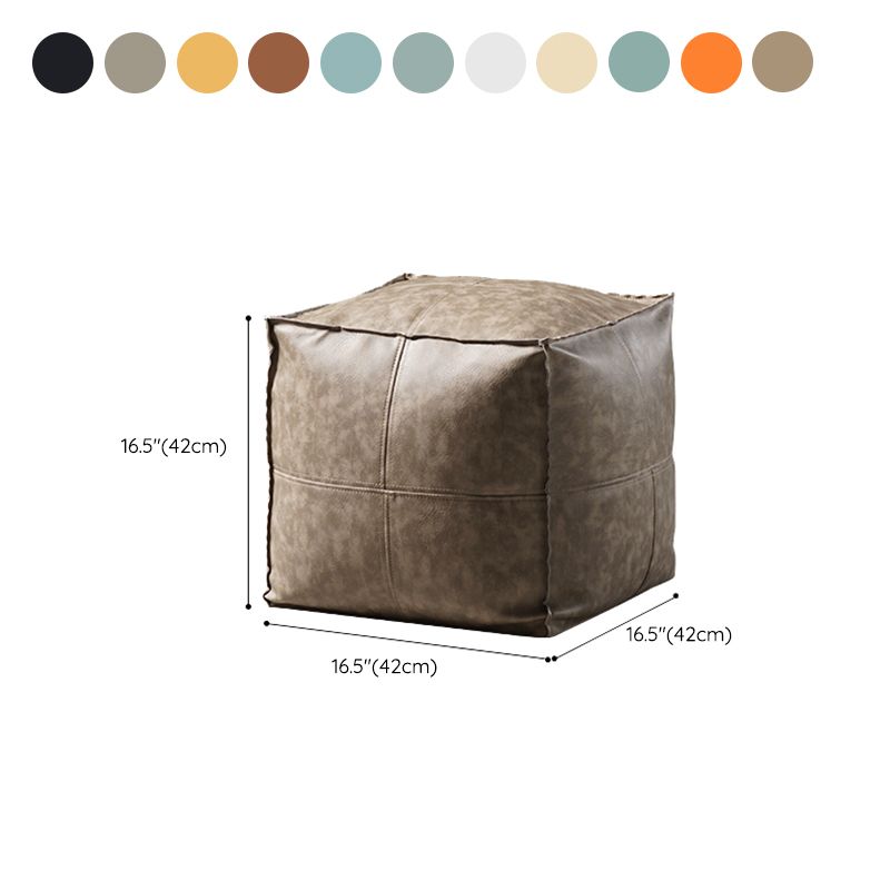 Modern Square Pouf Leather Water Resistant Pouf for Living Room Clearhalo 'furn' 'furn_ottomans_poufs' 'Furniture' 'Living Room Furniture' 'Ottomans & Poufs' 'ottomans_poufs' 1200x1200_d45ffcc4-3e00-42aa-844e-331299c1be0e