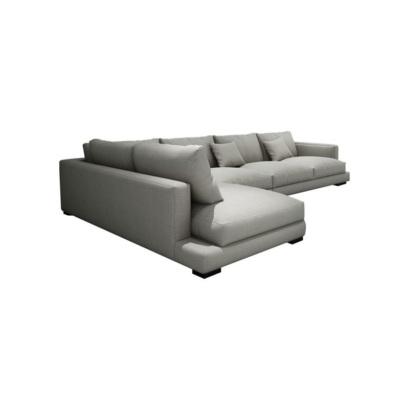 Square Arm Sectional for Living Room with Pillowed Back Cushions Clearhalo 'furn' 'furn_sectionals' 'Furniture' 'furniture_sectionals' 'Living Room Furniture' 'Sectionals' 1200x1200_d460543b-0b78-4b9f-9f33-52a1c0ed3a01